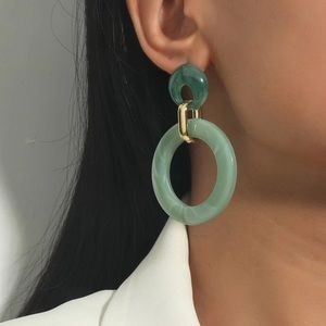 ⭐️Stylish⭐️ New Acrylic Circle Drop Earrings
